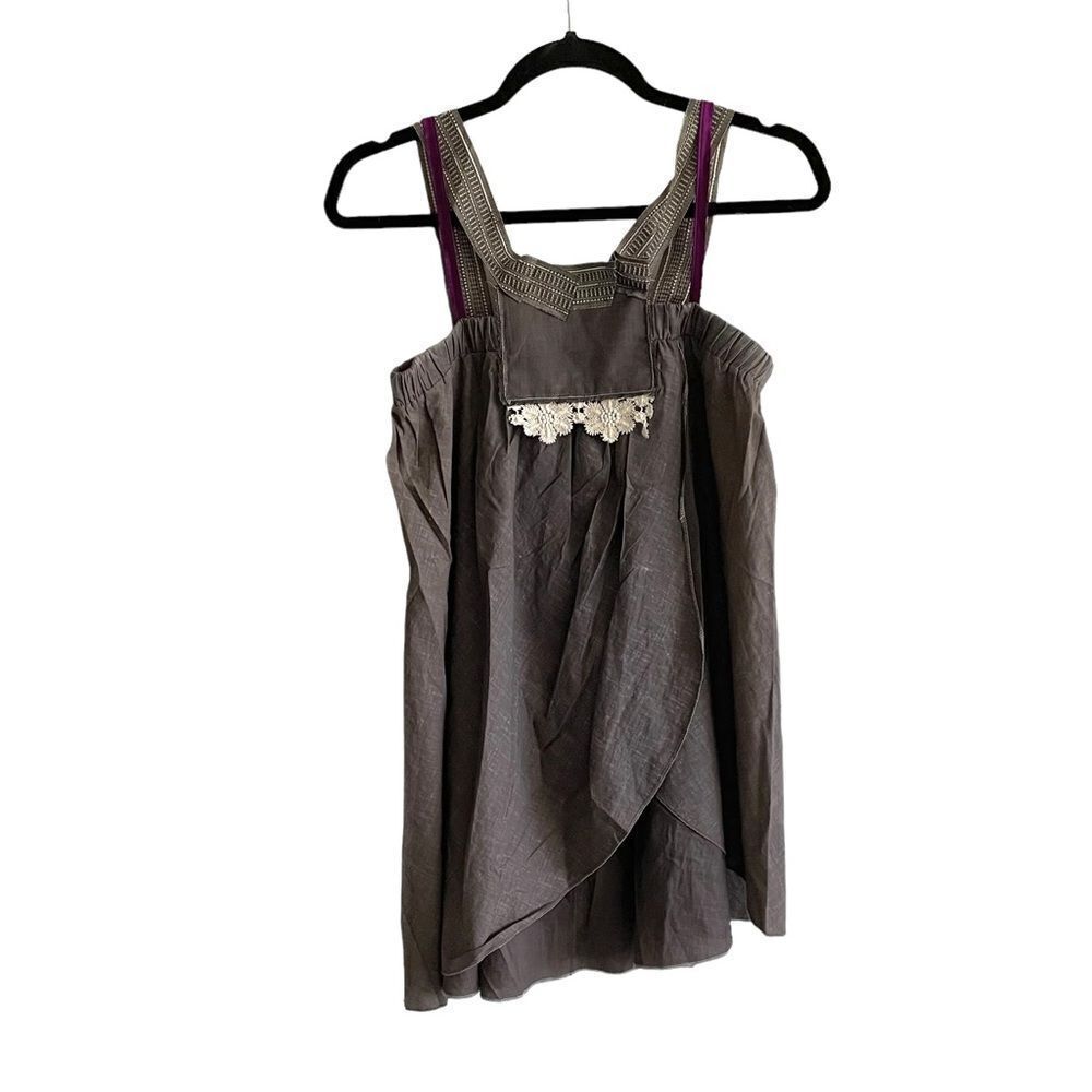 XDS XDERISHOW by Group Sanfa Gray Sleeveless Cotton Tank Top S